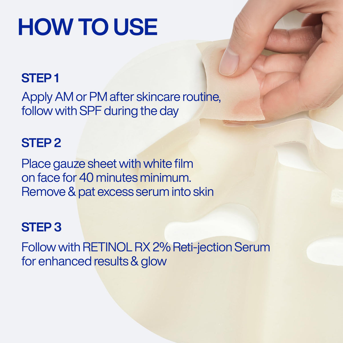 IOPE hydrogel mask with retinol serum ingredients