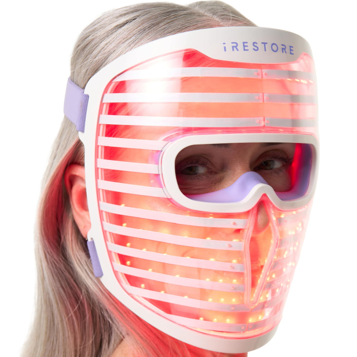 iRestore LED Face Mask front view with 360 LEDs