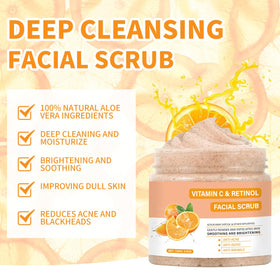 IREV Vitamin C Face Scrub opened showing product inside