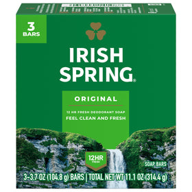 Irish Spring Bar Soap for Men Original Clean 3.7 oz front view