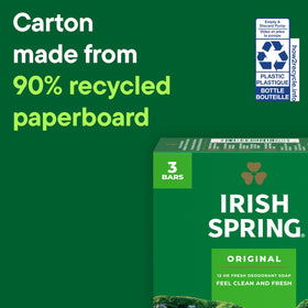 Irish Spring Bar Soap for Men Original Clean 3.7 oz with bergamot