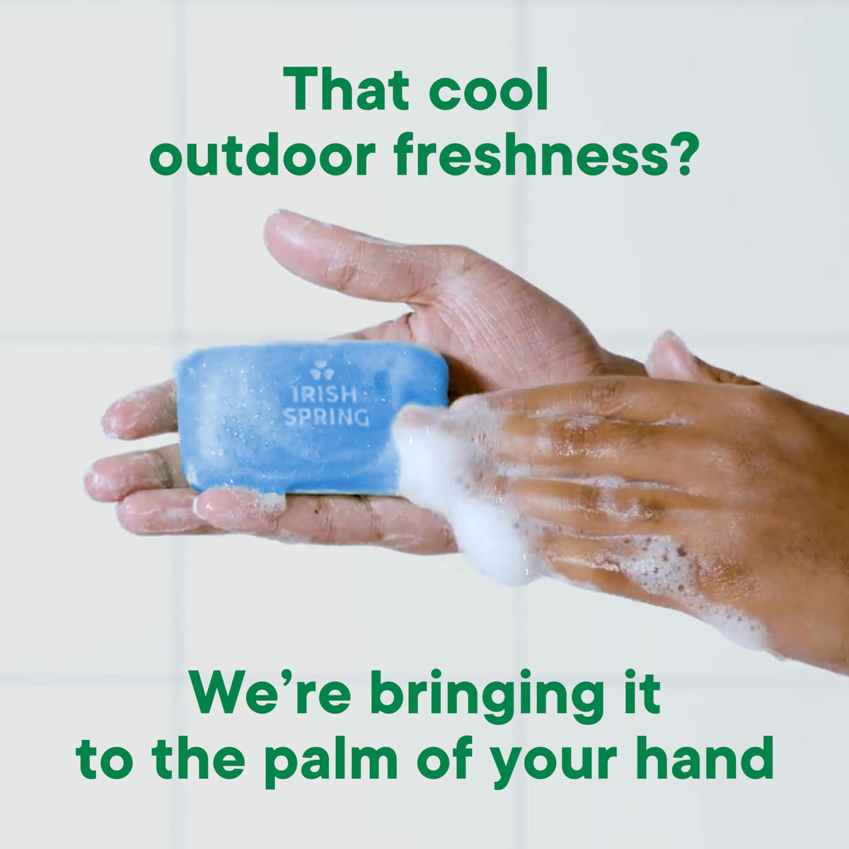 Irish Spring Icy Blast Bar Soap displayed with other grooming products