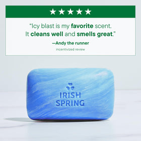 Irish Spring Icy Blast Bar Soap packaging side view