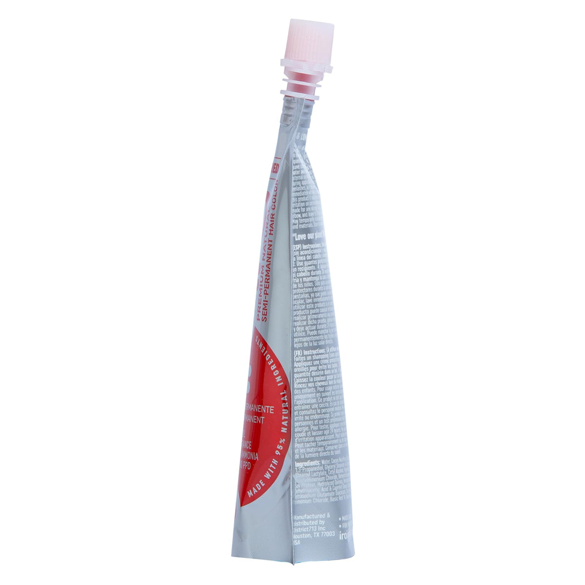 iroiro hair color application process with vibrant red shade