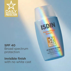 ISDIN Fusion Water MAGIC Face Sunscreen SPF 40 texture close-up