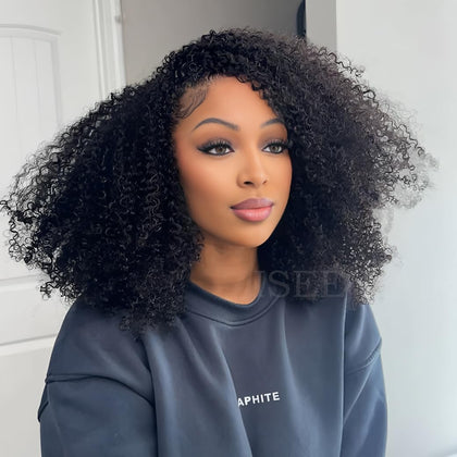 ISEE Half Wig Afro Curly 14 Inch front view
