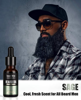 ISNER MILE Beard Oil bottle with Cedarwood scent