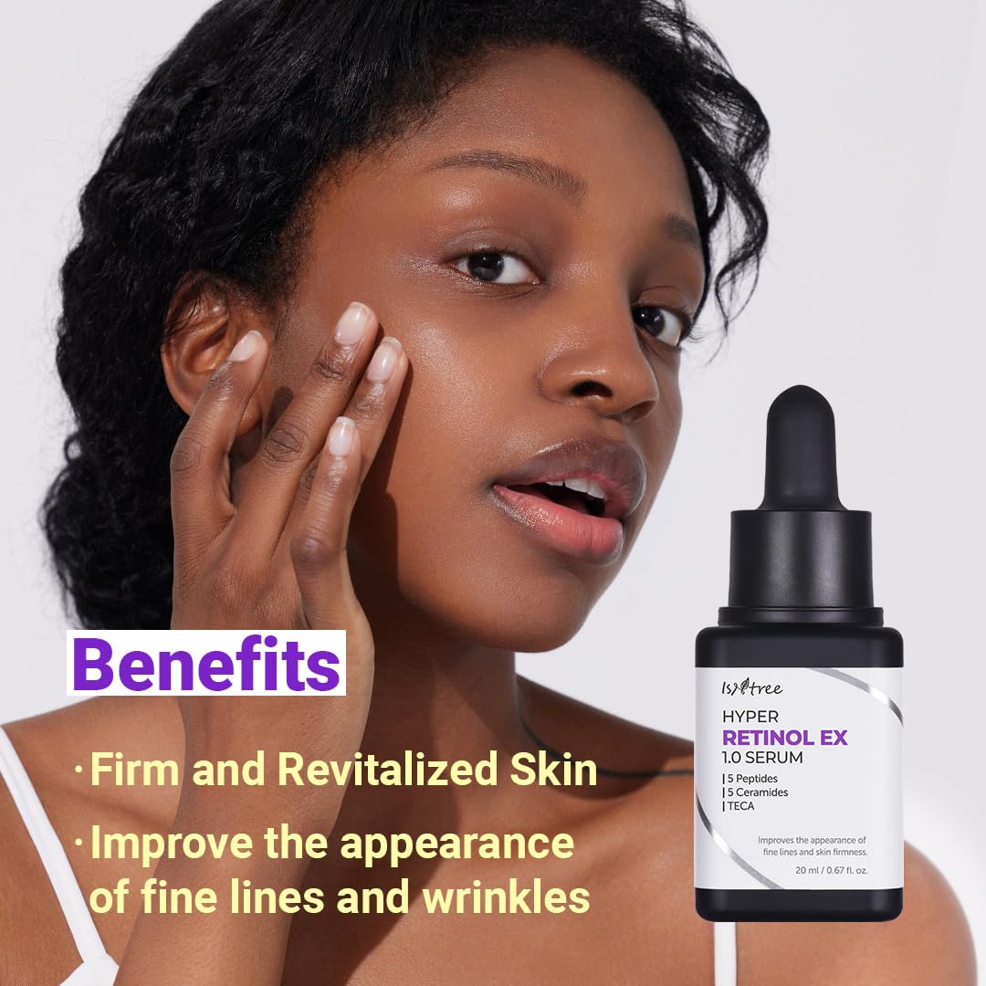 IsNtree Hyper Retinol EX 1.0 Serum 20ml packaging on a bathroom counter