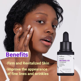 IsNtree Hyper Retinol EX 1.0 Serum 20ml packaging on a bathroom counter