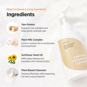 IsNtree Yam Root Vegan Milk Cleanser application on skin