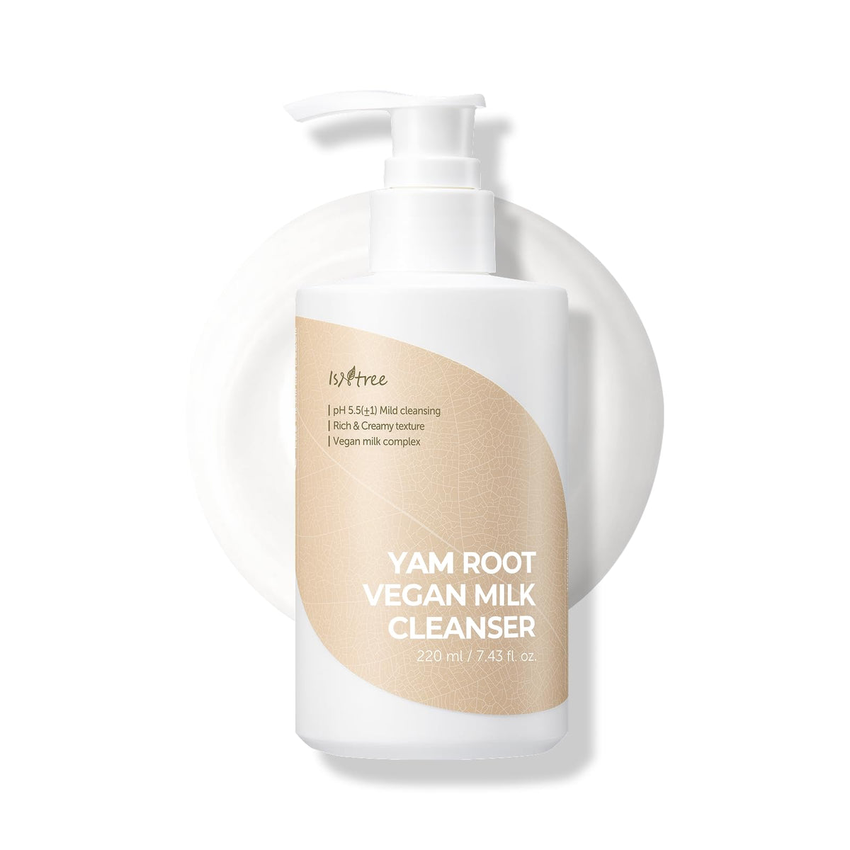 IsNtree Yam Root Vegan Milk Cleanser front view with packaging