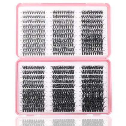 ISTGIFT Lash Clusters D Curl Natural Wispy Eyelashes front view