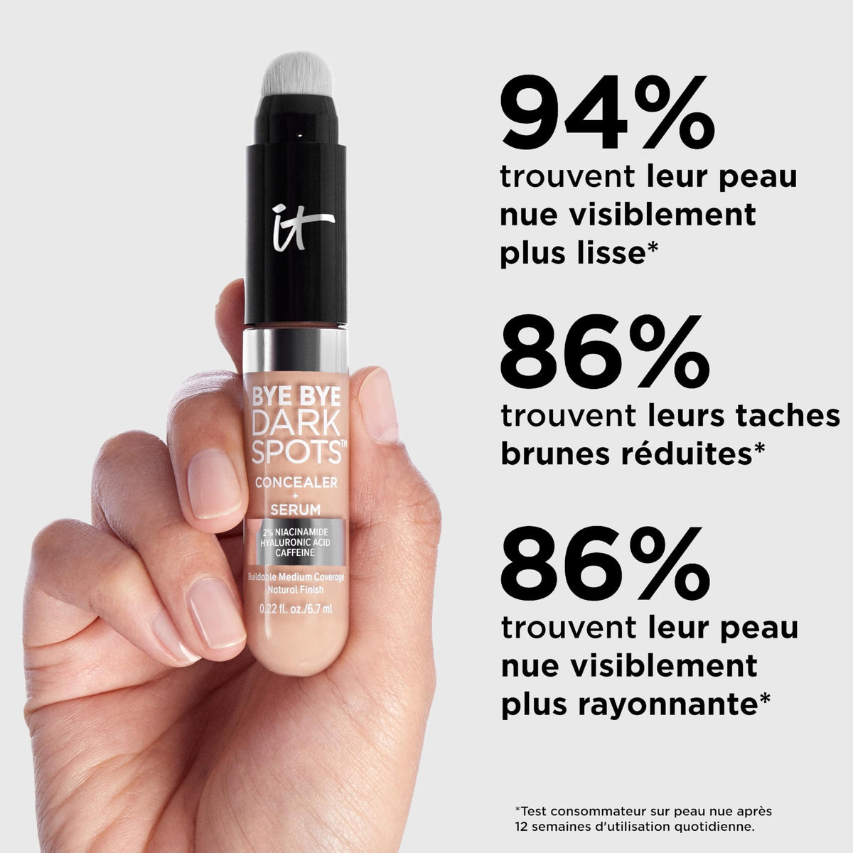 IT Cosmetics Bye Bye Dark Spots Concealer with kabuki brush
