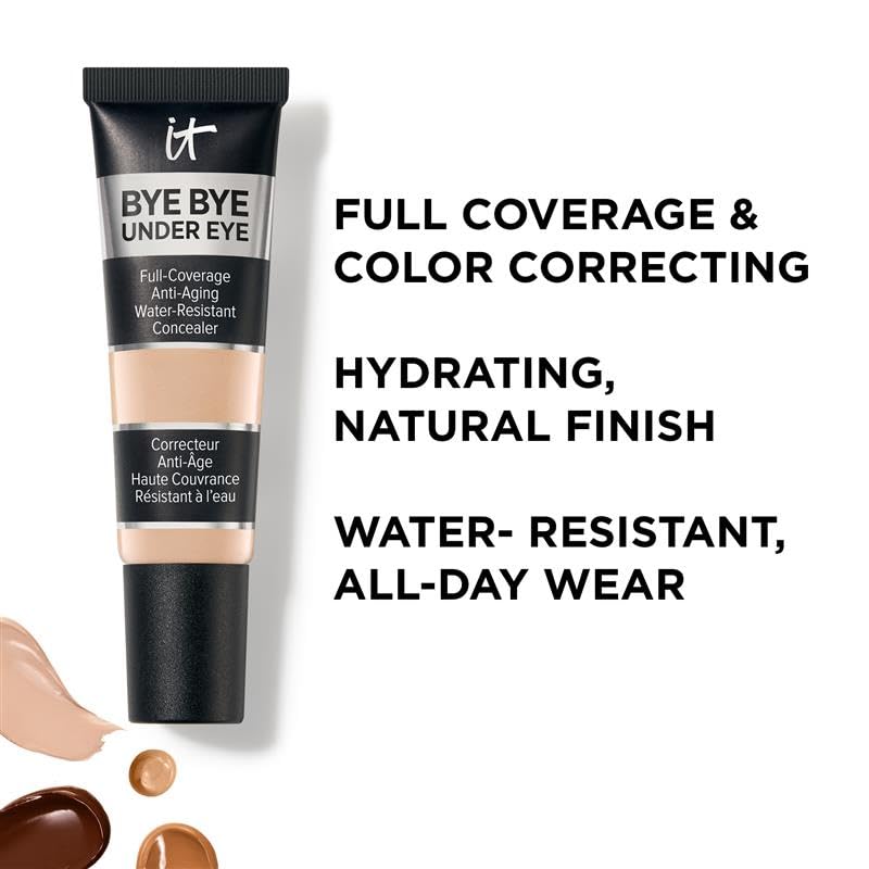 IT Cosmetics Bye Bye Under Eye Concealer 23.5 Medium Amber texture close-up