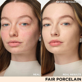 IT Cosmetics CC+ Cream Fair Porcelain texture on skin