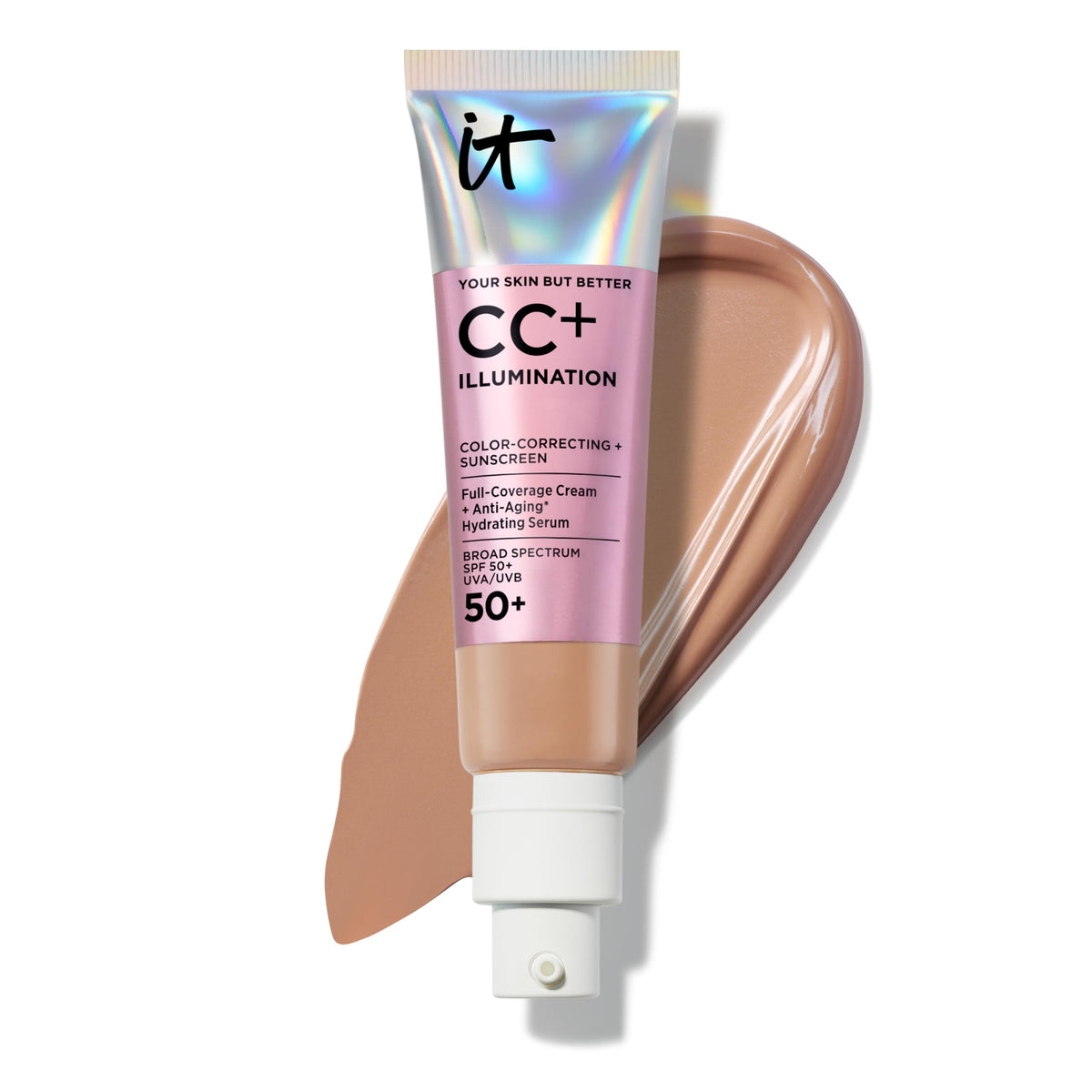 IT Cosmetics CC+ Cream Illumination Tan front view
