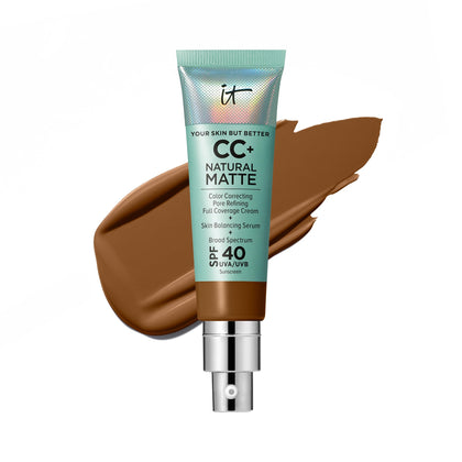 IT Cosmetics CC+ Cream Natural Matte Deep Honey front view