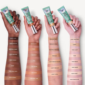 IT Cosmetics CC+ Cream Natural Matte Deep Mocha application with brush