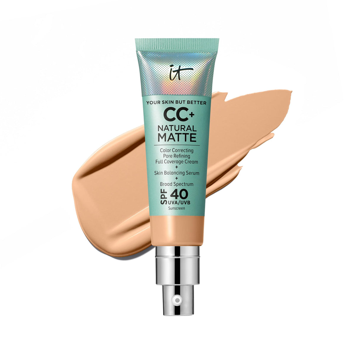 IT Cosmetics CC+ Cream Natural Matte Foundation SPF 40 front view