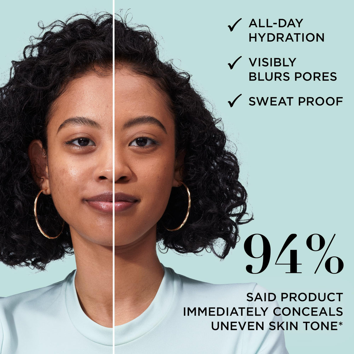 IT Cosmetics CC+ Cream Natural Matte Foundation SPF 40 in use on model