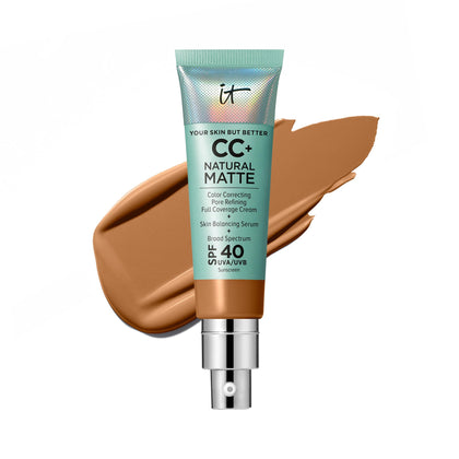 IT Cosmetics CC+ Cream Natural Matte front view with pump