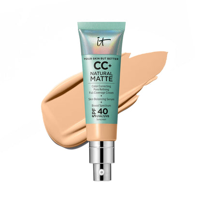 IT Cosmetics CC+ Cream Natural Matte front view with SPF 40