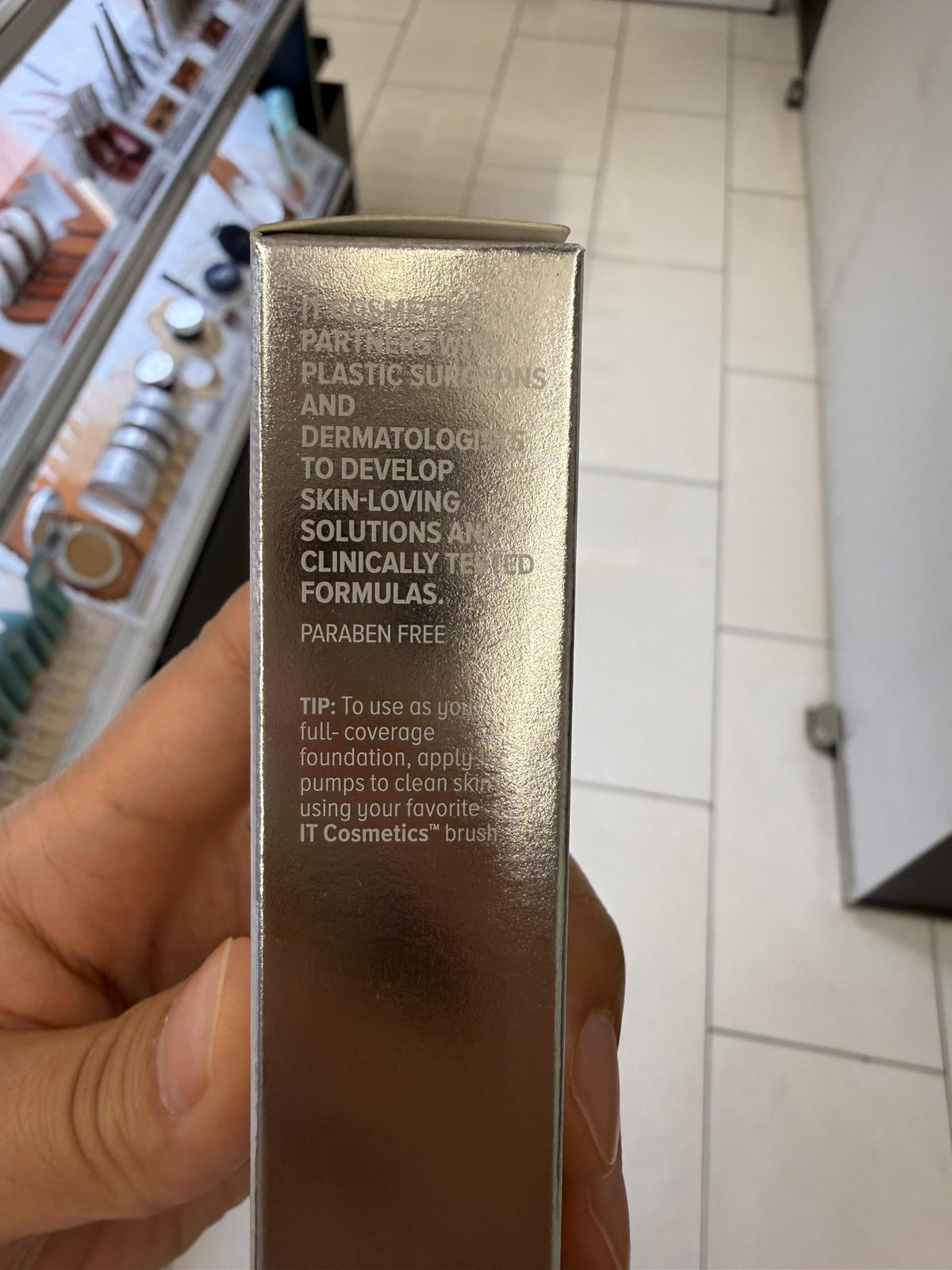 IT Cosmetics CC+ Cream Neutral Deep on a vanity setup