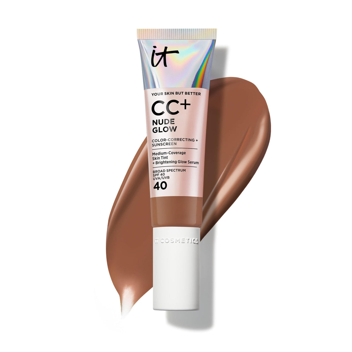 IT Cosmetics CC+ Cream Nude Glow SPF 40 Deep Bronze front view