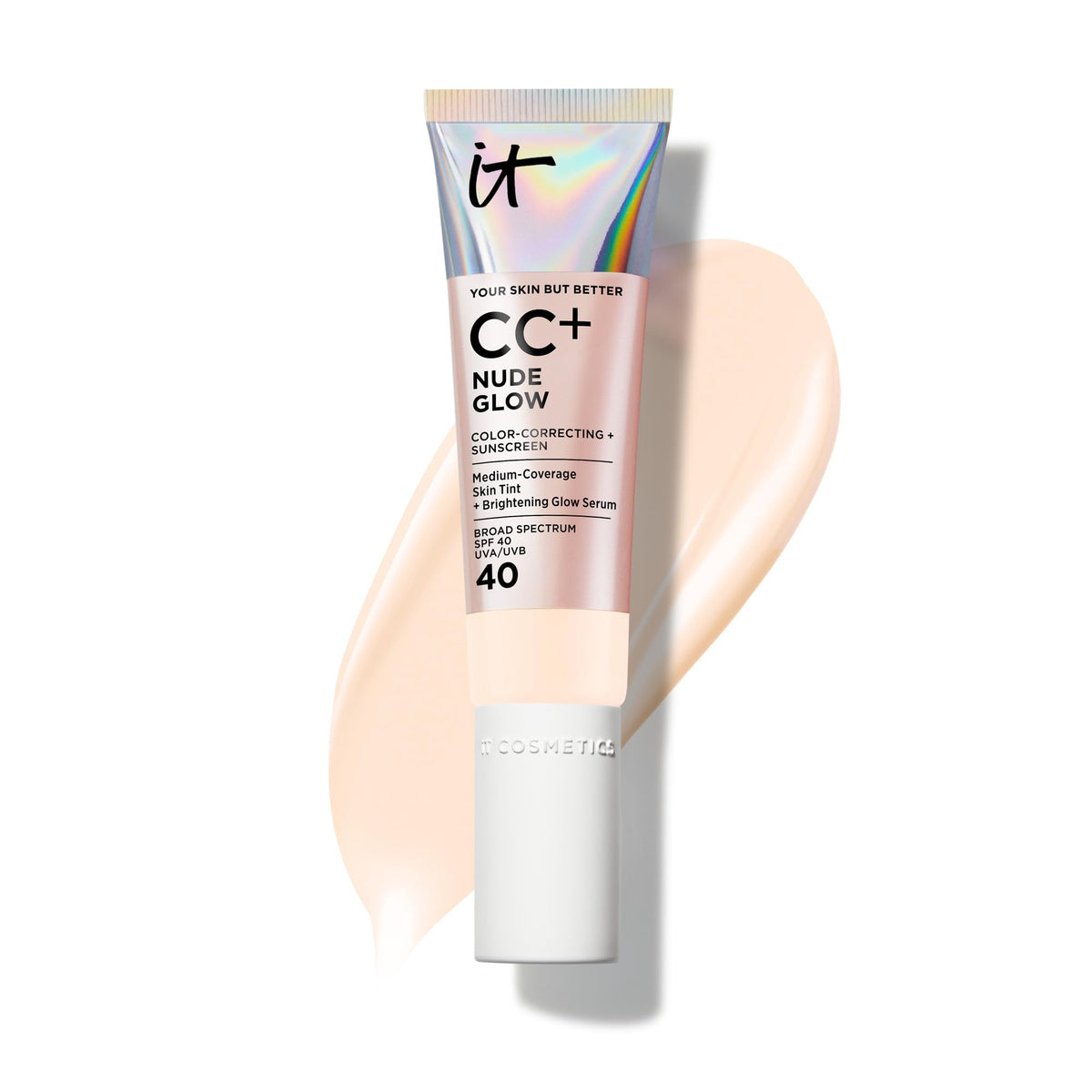 IT Cosmetics CC+ Cream Nude Glow SPF 40 Fair Porcelain front view