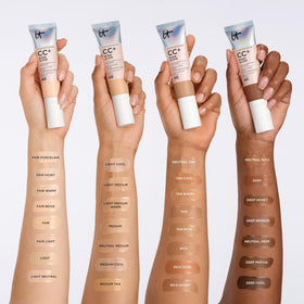 IT Cosmetics CC+ Cream Nude Glow SPF 40 swatch on hand