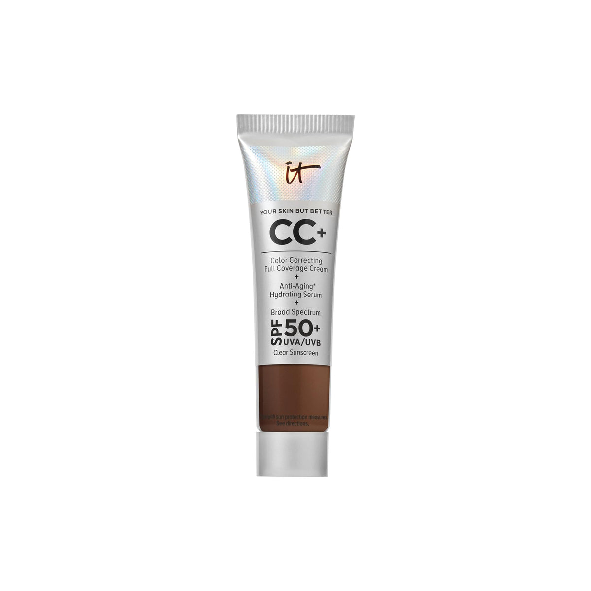 IT Cosmetics CC+ Cream Travel Deep Mocha front view