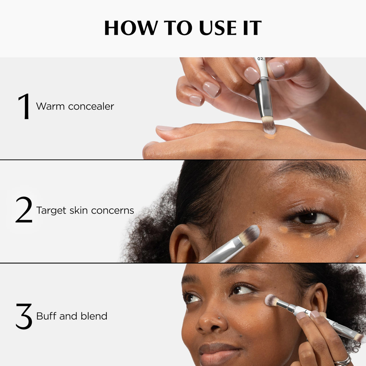 IT Cosmetics Heavenly Luxe Dual Airbrush Concealer Brush #2 on makeup table
