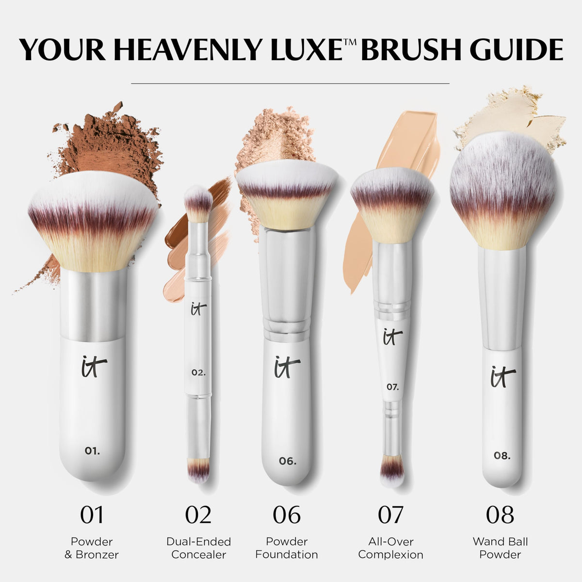 IT Cosmetics Heavenly Luxe Wand Ball Powder Brush #8 in use