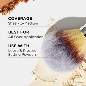 IT Cosmetics Heavenly Luxe Wand Ball Powder Brush #8 on a vanity