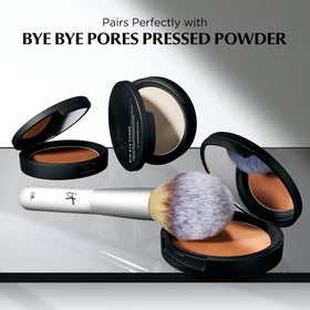 IT Cosmetics Heavenly Luxe Wand Ball Powder Brush #8 with makeup products