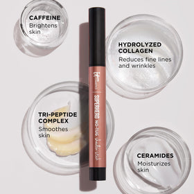 IT Cosmetics Superhero Eyeshadow Stick Silk Armor application on eyelid