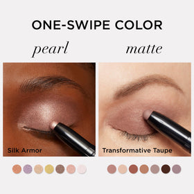 IT Cosmetics Superhero Eyeshadow Stick Silk Armor with other makeup products