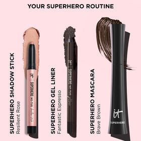 IT Cosmetics Superhero No-Tug Eyeshadow Stick on a vanity table