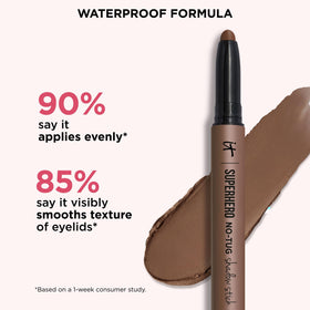 IT Cosmetics Superhero No-Tug Waterproof Eyeshadow Stick Confident Cocoa close-up