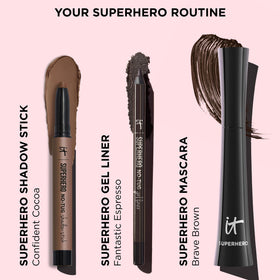IT Cosmetics Superhero No-Tug Waterproof Eyeshadow Stick Confident Cocoa side view