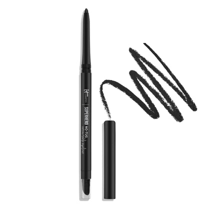 IT Cosmetics Superhero No-Tug Waterproof Retractable Eyeliner in Black front view