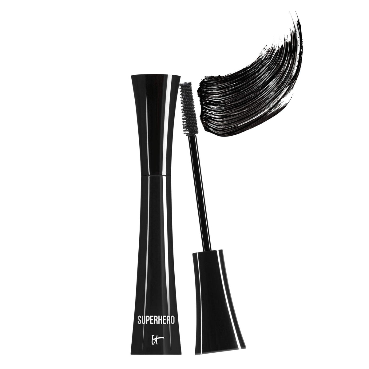 IT Cosmetics Superhero Volumizing Mascara black tube front view