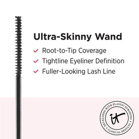 IT Cosmetics Tightline 3-in-1 Black Eyeliner + Mascara side view