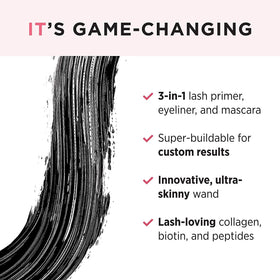 IT Cosmetics Tightline 3-in-1 Black Eyeliner + Mascara with applicator close-up