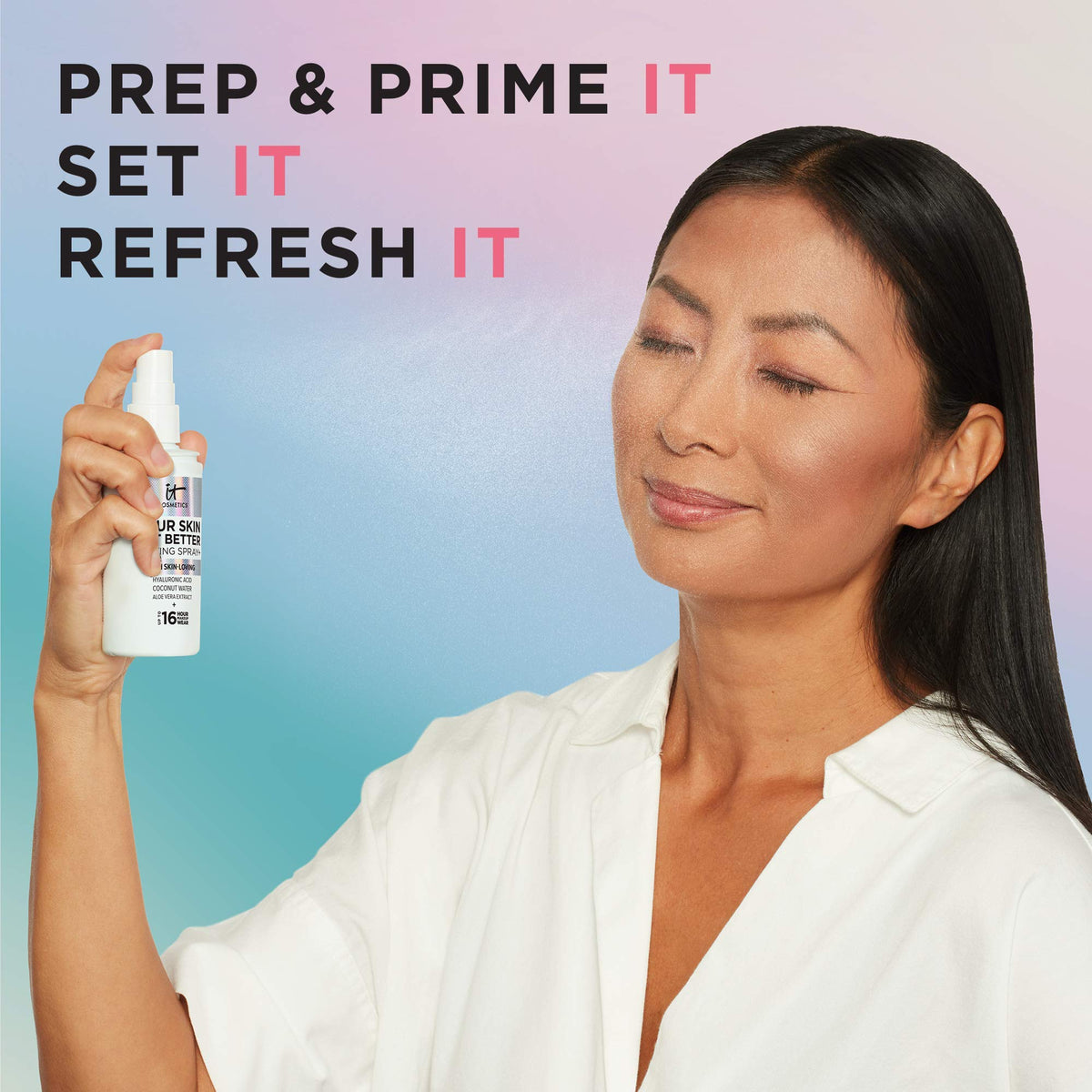 IT Cosmetics Your Skin But Better Setting Spray lifestyle scene