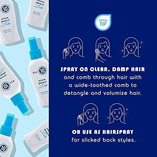 It's a 10 Haircare Miracle Leave-In Lite 2 fl. oz. bottle with hairbrush
