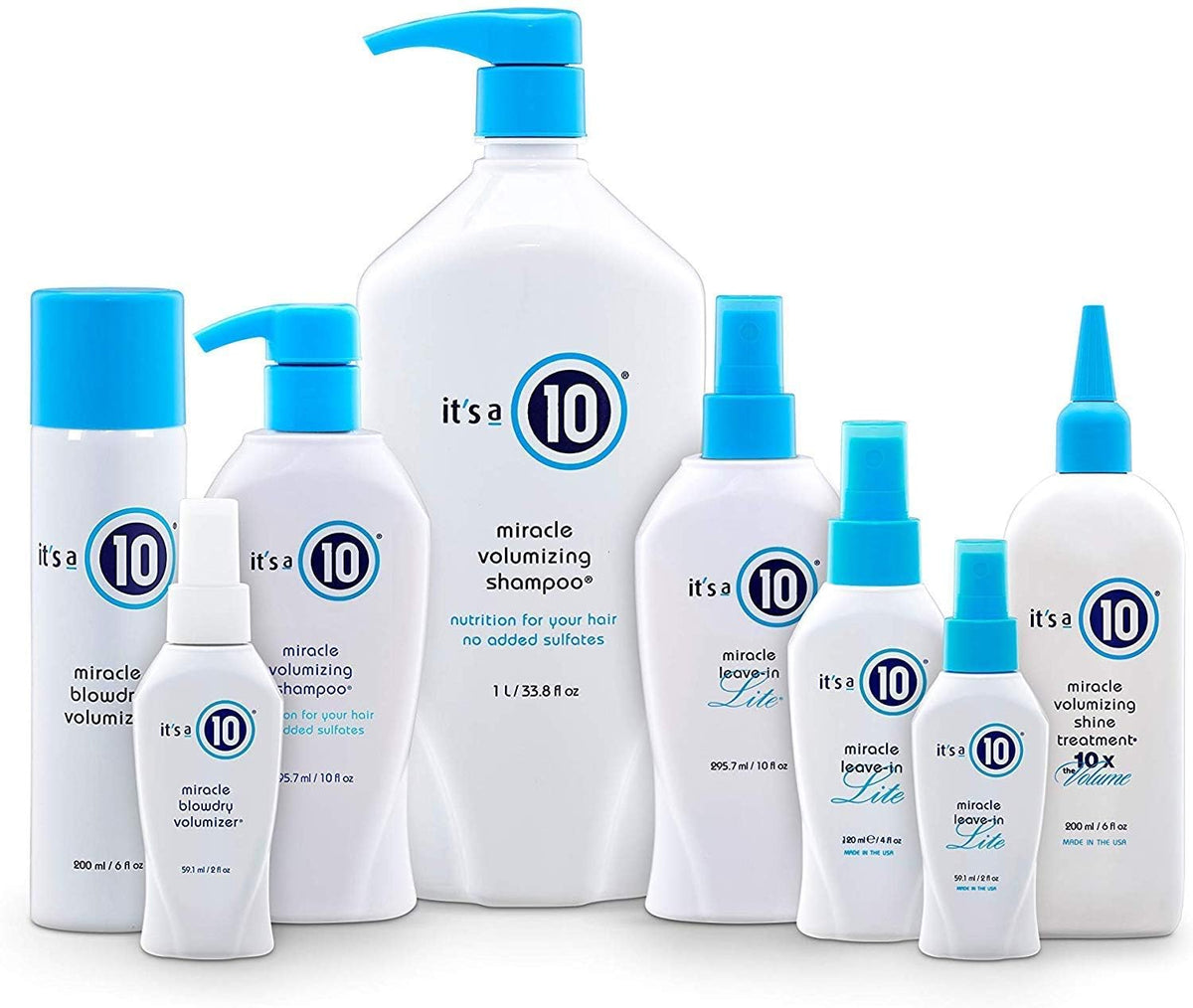 It's a 10 Haircare Miracle Leave-In Lite 2 fl. oz. bottle with other hair products