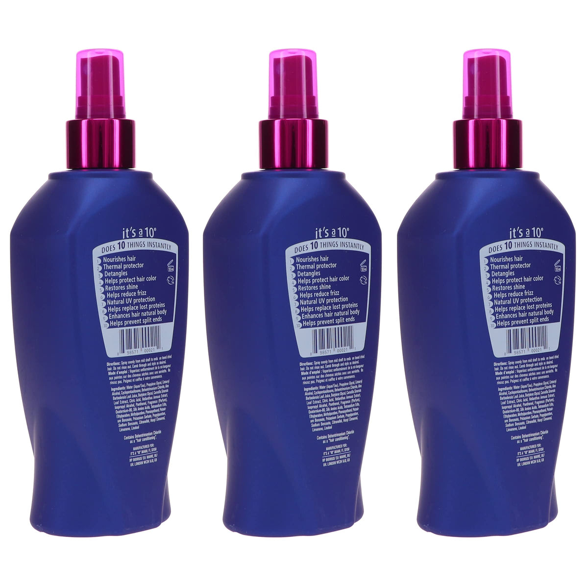 It's a 10 Haircare Miracle Leave-In side view