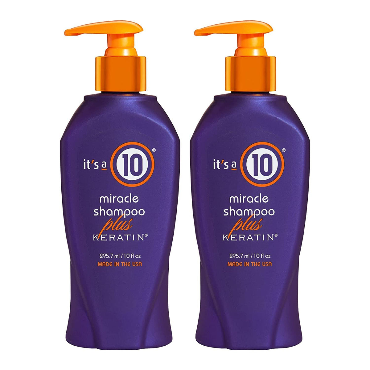 It's a 10 Haircare Miracle Shampoo Plus Keratin 10 fl. oz. front view