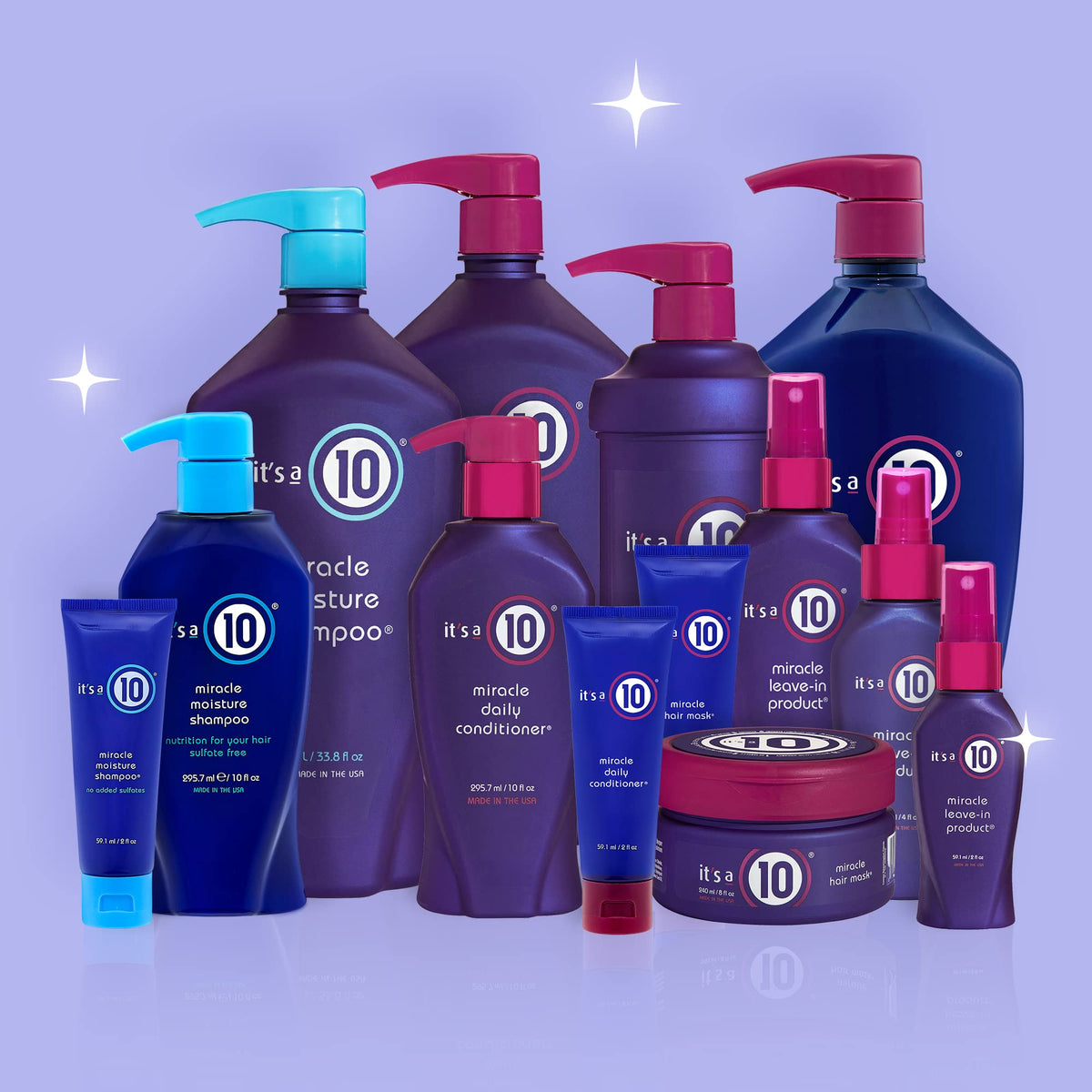 It's a 10 Miracle Leave-In Conditioner 4 oz application demonstration